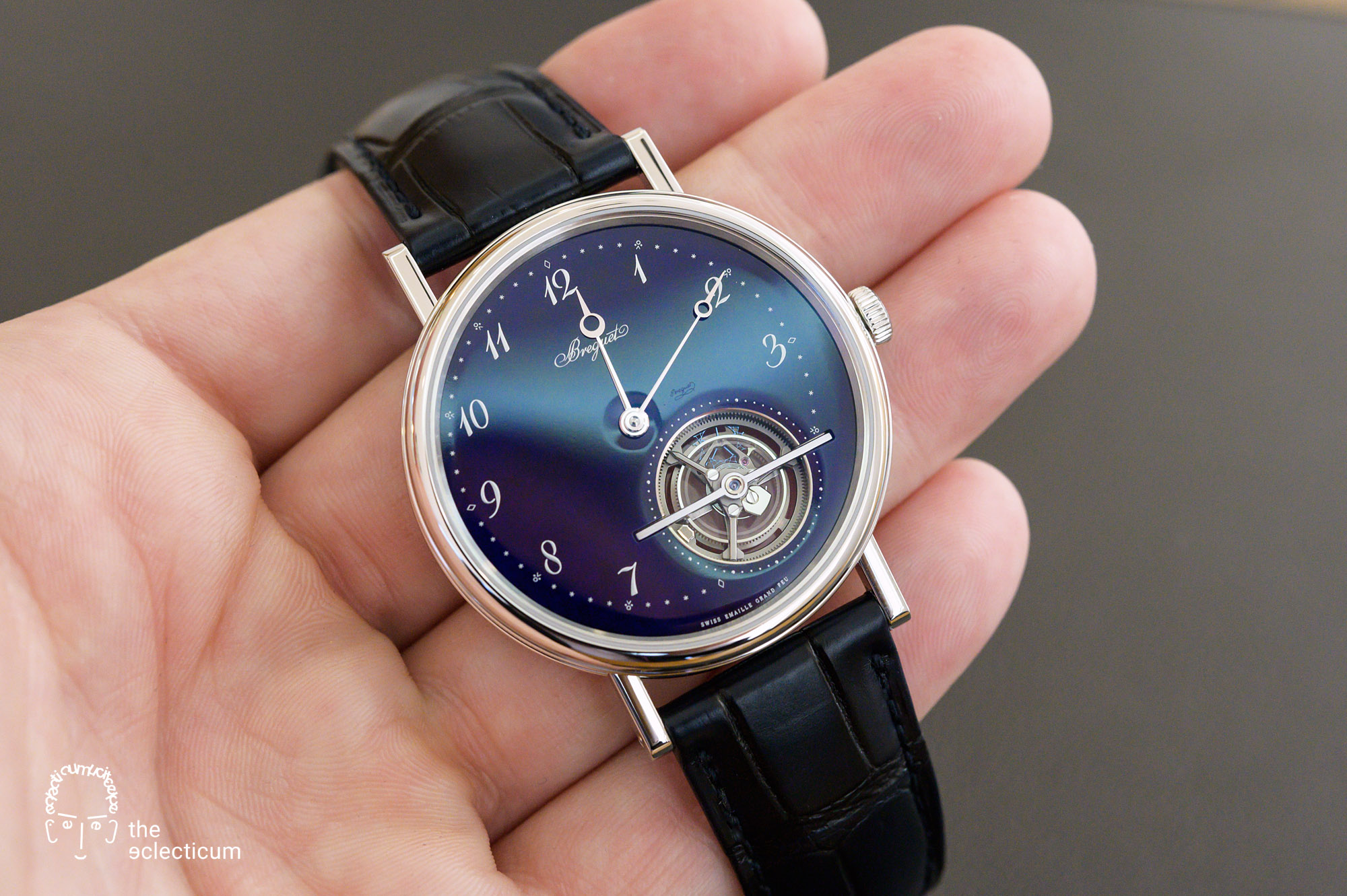 Breguet Classique Tourbillon Extra-Plat Blue Ref. 5367PT Grand Feu Enamel