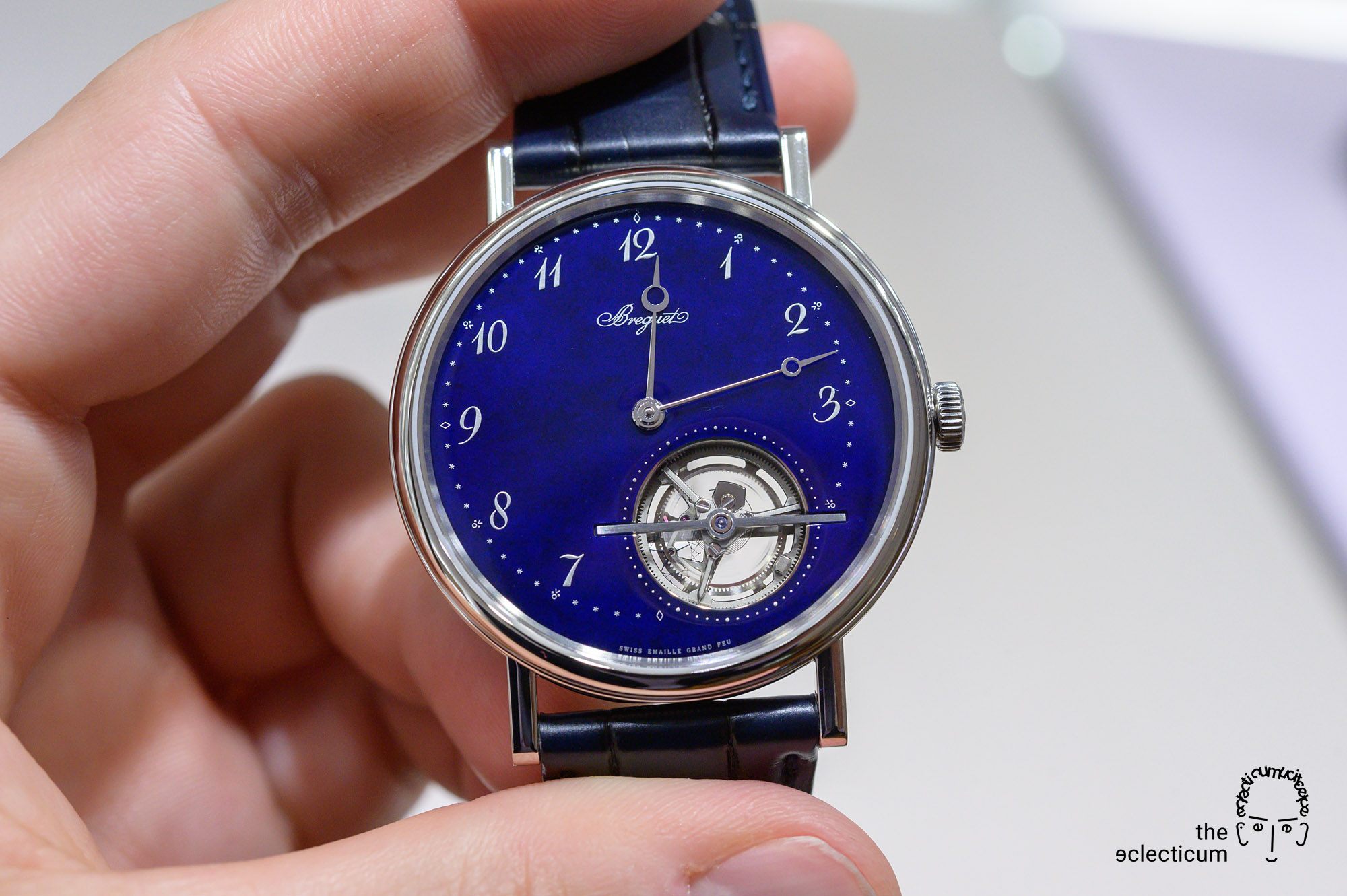 Breguet Classique Tourbillon Extra-Plat Blue Ref. 5367PT Grand Feu Enamel