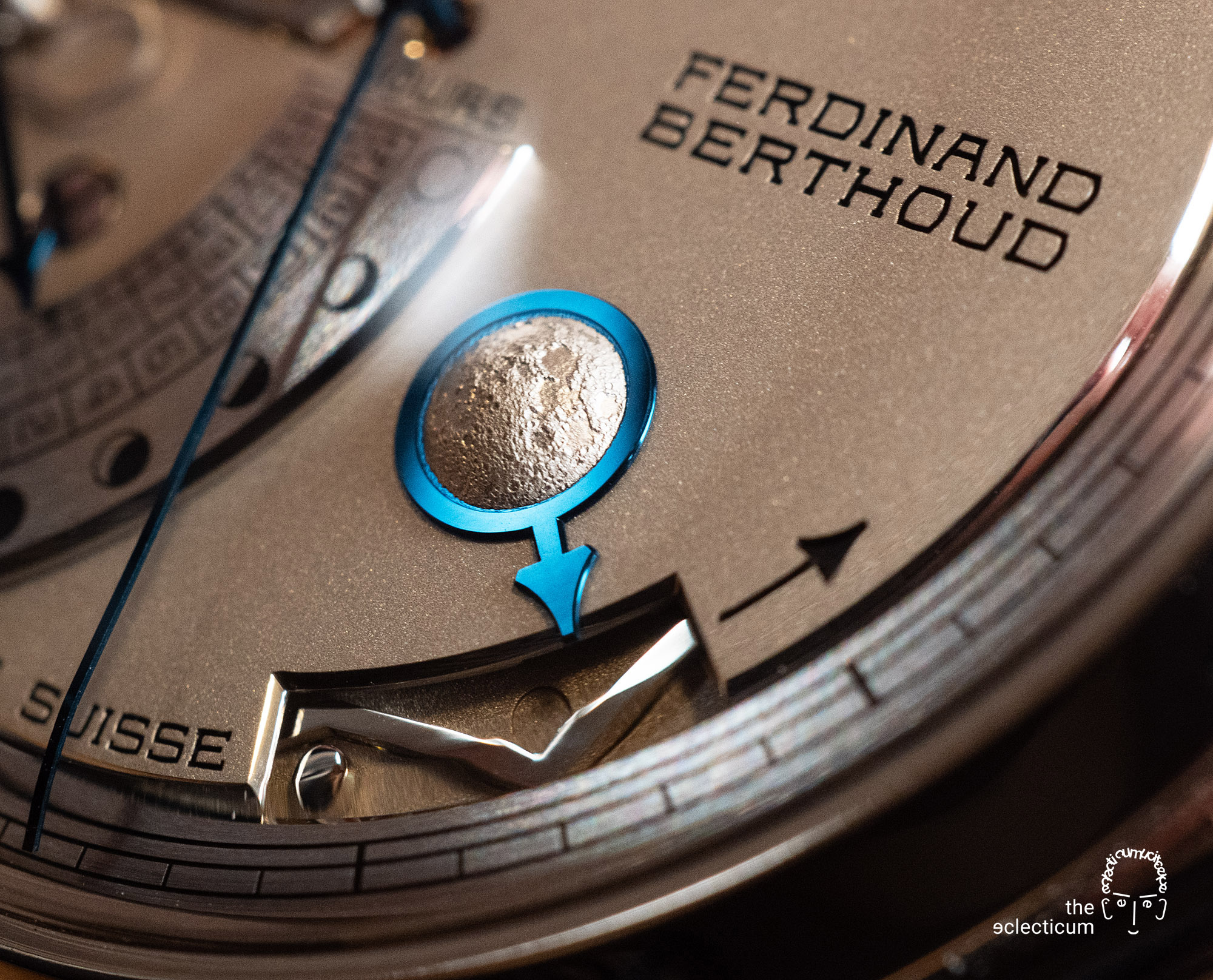 Ferdinand Berthoud Chronometry FB 1L chronometer dial heatblued steel hands moon phase