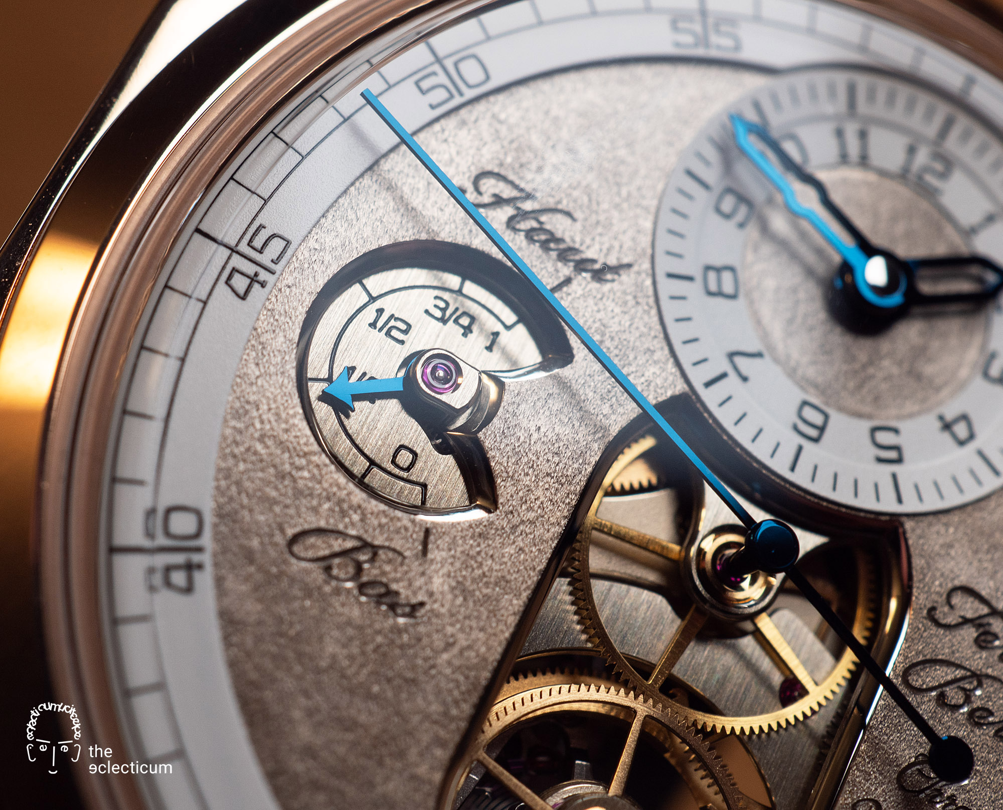 Ferdinand Berthoud Chronometry FB 1 œuvre oeuvre d'or chronometer dial heatblued steel hands power reserve