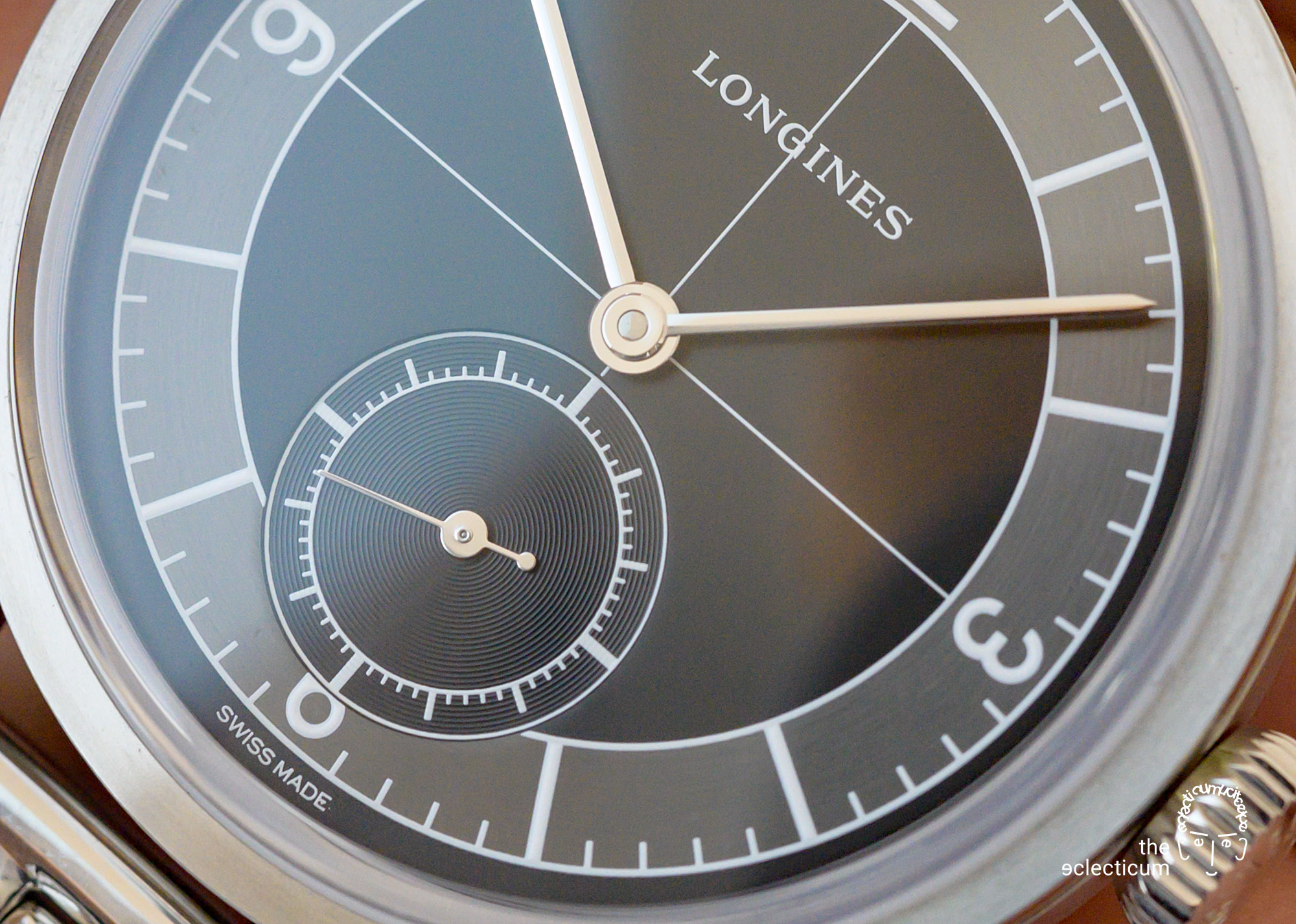 Longines Heritage Classic Sector Dial Black small seconds beads-of-rice
