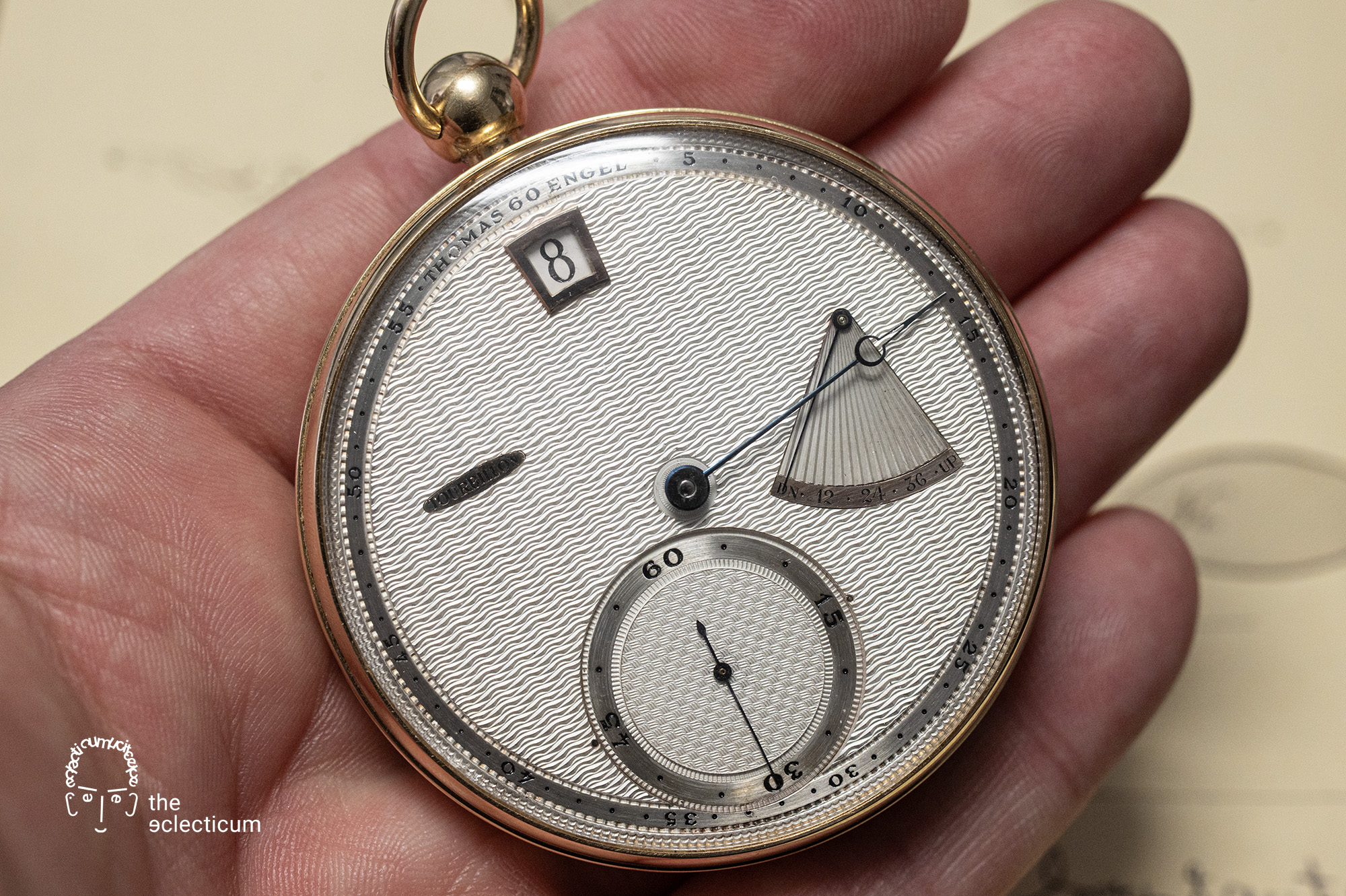 Thomas Engel Breguet Flying Tourbillon Force Constante Remontoir Jumping Hour Thermometer Power Reserve guilloche guillochage engined-turned handmade Richard Daners Chronometer