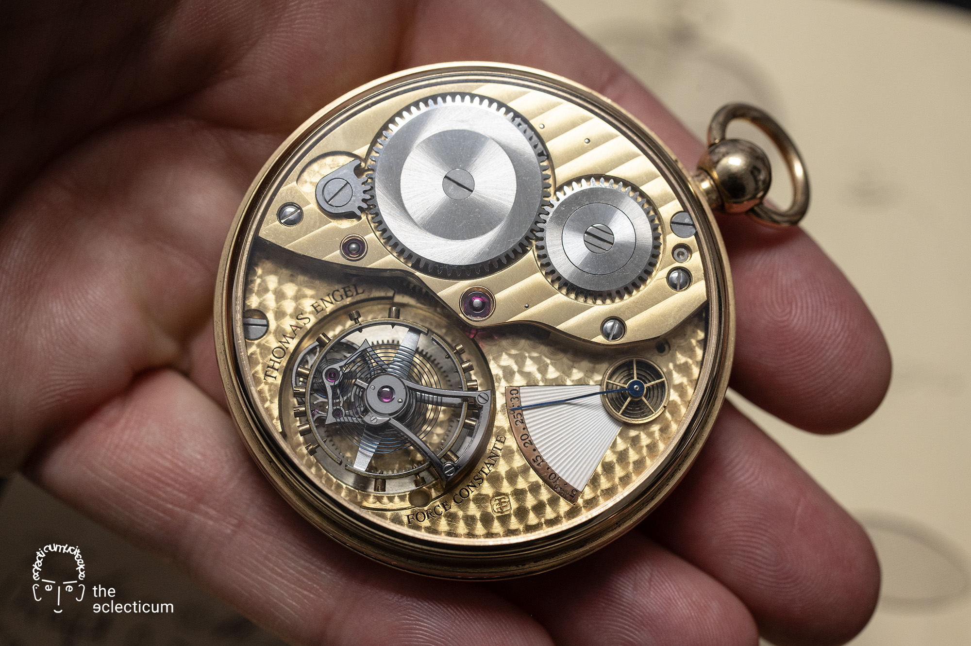 Thomas Engel Breguet Flying Tourbillon Force Constante Remontoir Jumping Hour Thermometer Power Reserve guilloche guillochage engined-turned handmade Richard Daners Chronometer