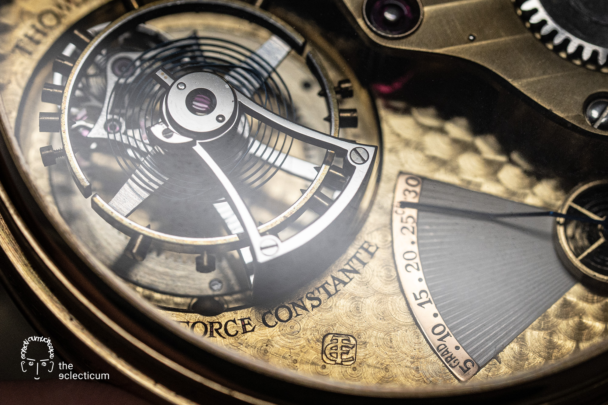 Thomas Engel Breguet Flying Tourbillon Force Constante Remontoir Jumping Hour Thermometer Power Reserve guilloche guillochage engined-turned handmade Richard Daners Chronometer