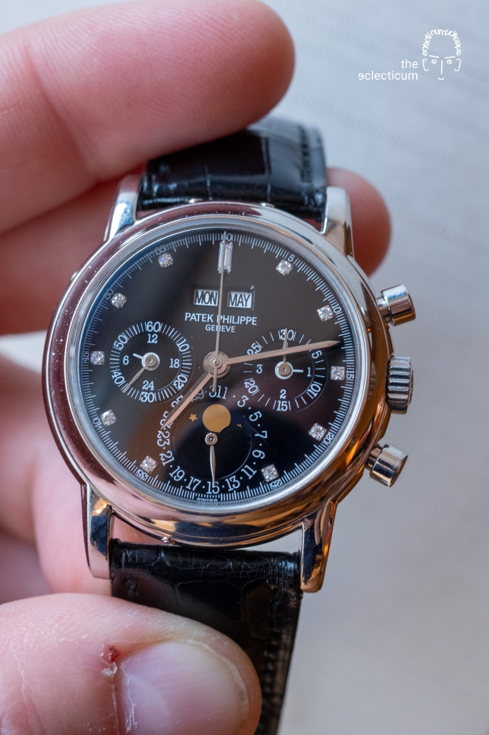 Patek Philippe Ref. 3970EP Perpetual Calendar Chronograph with a black diamond dial