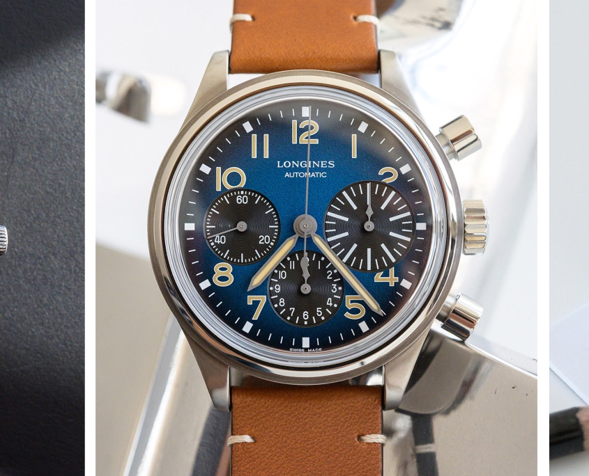 Longines 2021 novelties Spirit 40mm Titanium Avigation BigEye Titanium Heritage Classic Sector Dial Black