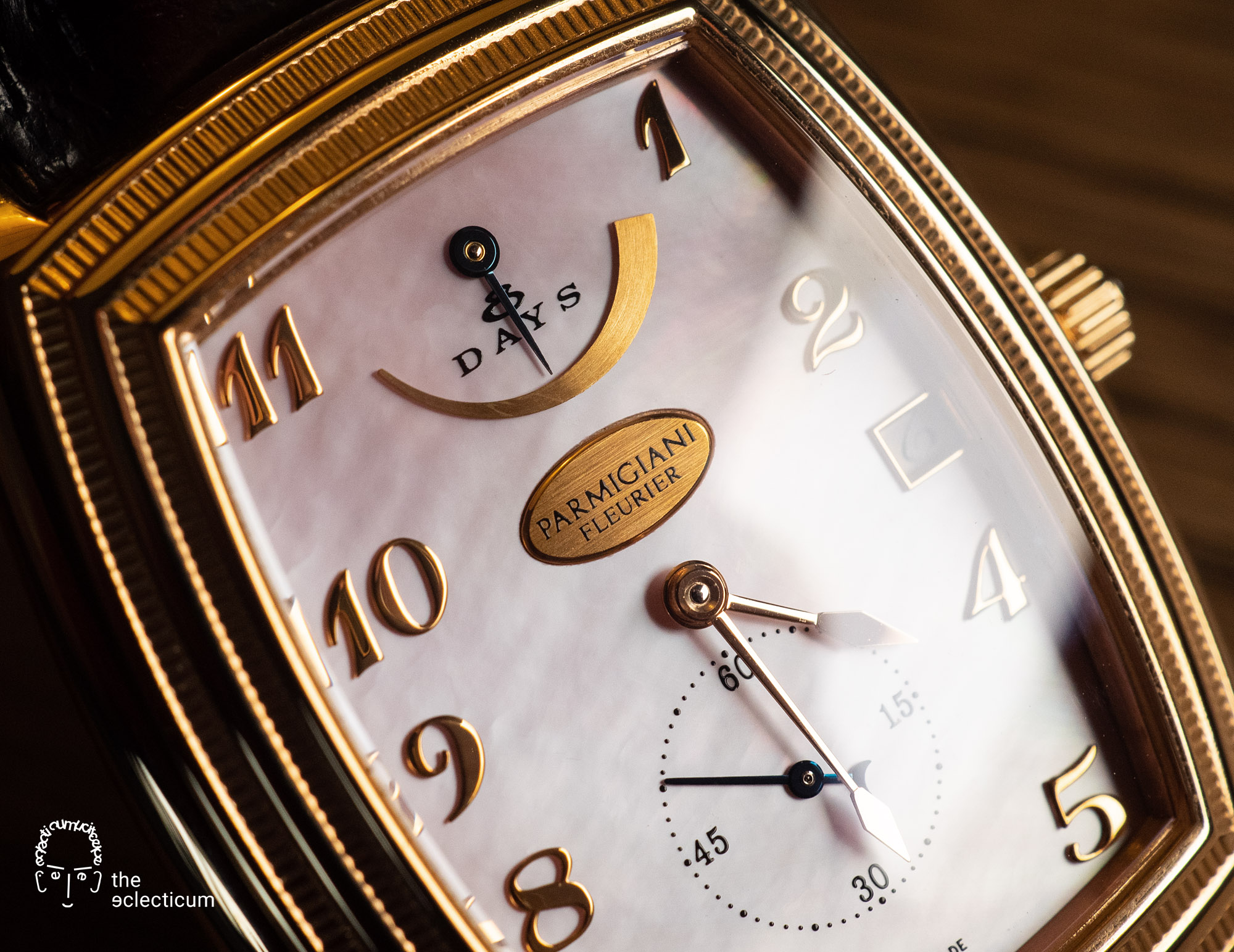 Parmigiani Ionica Hebdomadaire red gold mother-of-pearl