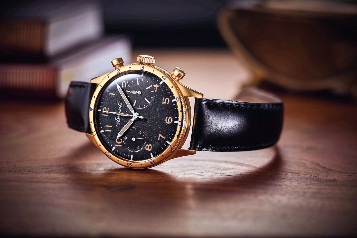 VIntage Gold Breguet Type XX 1780 chronograph flyback 1955